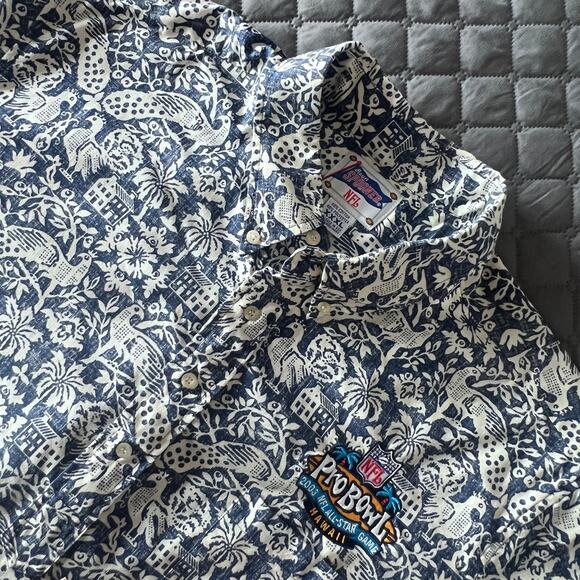 Vintage NFL Pro Bowl 2003 Hawaii Aloha Stadium Shirt 3XL Blue Hawaiian RETRO - Picture 8 of 9